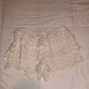 White Layered Shorts